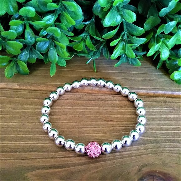 New Silver Hematite and Crystal Bracelet - Picture 5 of 9